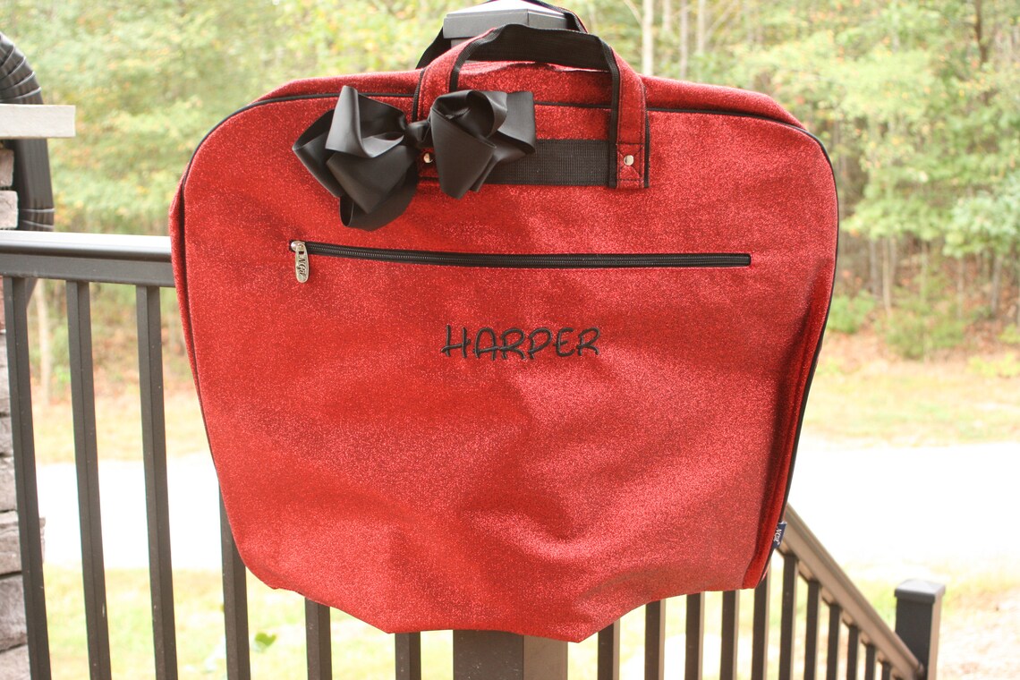 Glitter Garment Bag Red Personalized Sparkly Dance Bag Red Etsy