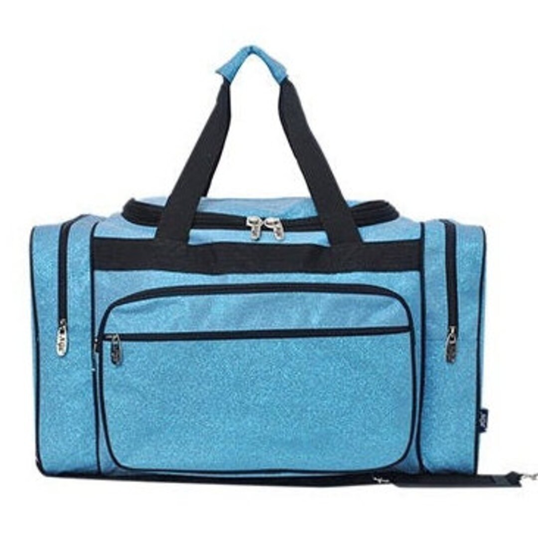 Dance Duffel Bag Aqua Glitter Personalized Gift for Cheer Etsy