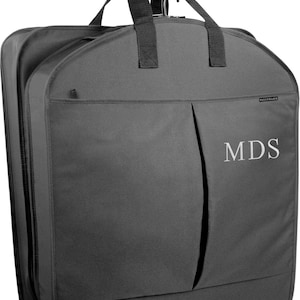 Housse à vêtements noire personnalisée de 52 pouces | de voyage pour homme à monogramme | Cadeau pour voyageur