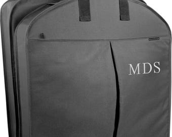 Personalized Black 52 inch Garment Bag | Monogrammed Mens Travel Bag | Gift for Traveler