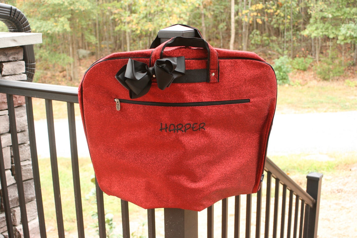 Glitter Garment Bag Red Personalized Sparkly Dance Bag Red Etsy