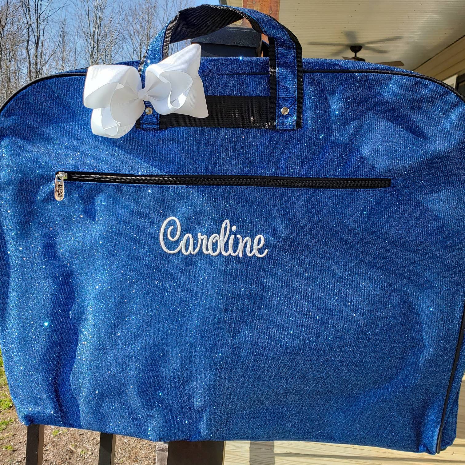 Glitter Garment Bag Royal Blue 