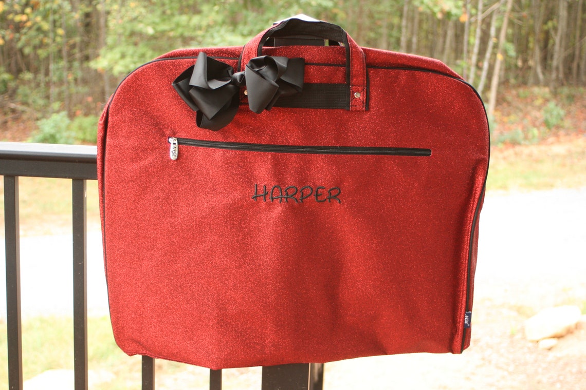 Glitter Garment Bag Red Personalized Sparkly Dance Bag Red Etsy