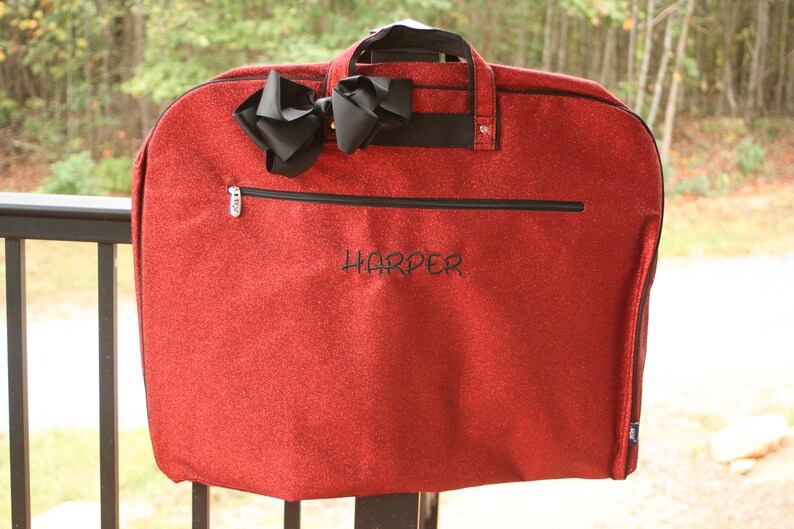 glitter garment bag