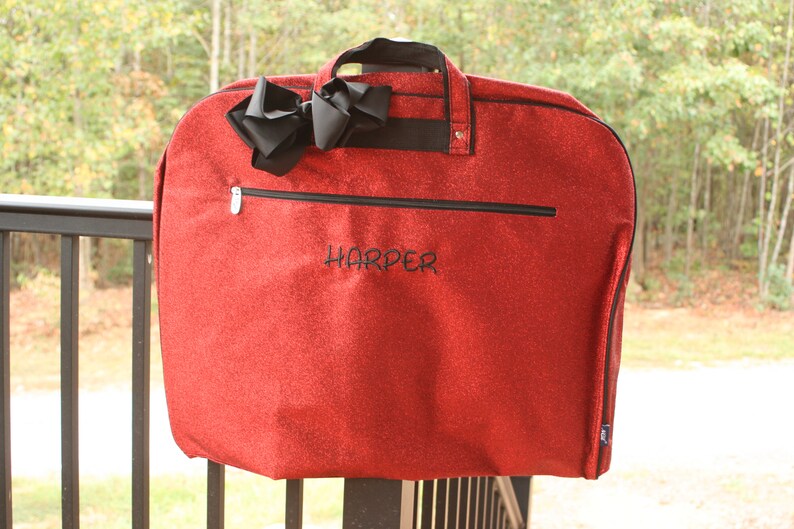 glitter garment bag