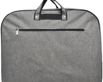 Personalized Gray Garment Bag | Monogrammed Costume Bag | Mens Travel Bag