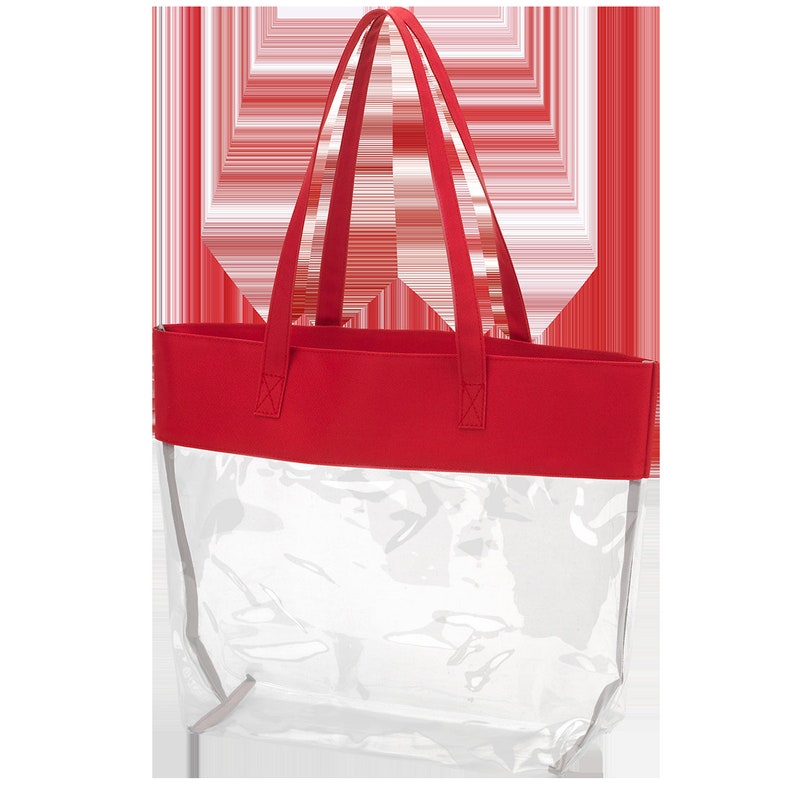 clear red purse