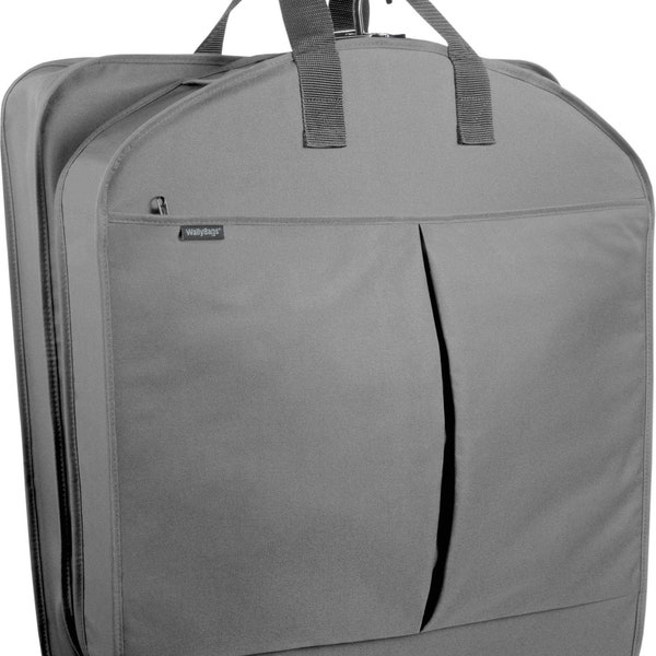 Personalized Gray 52 inch Garment Bag | Monogrammed Mens Travel Bag
