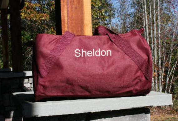 burgundy gym bag