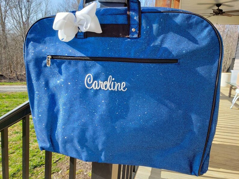 glitter garment bag