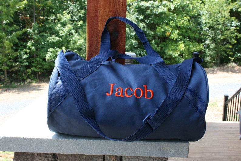 Navy Duffle Bag Personalized Blue Gym Bag Sports Bag | Etsy