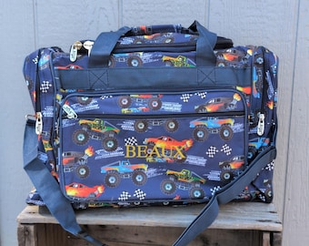 Monster Truck Duffel Bag, Personalized Gift for Kids