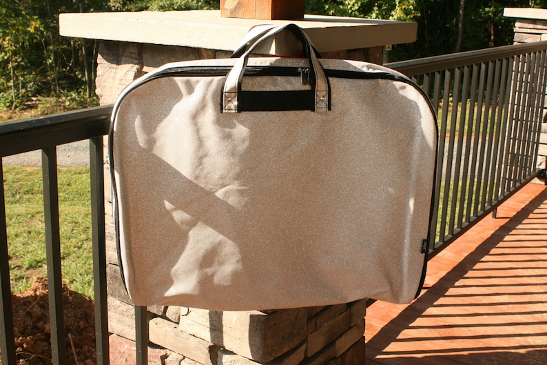 Personalized Silver Glitter Garment Bag Sparkly Dance Bag for Girls Gift for Dancer or Skater image 4