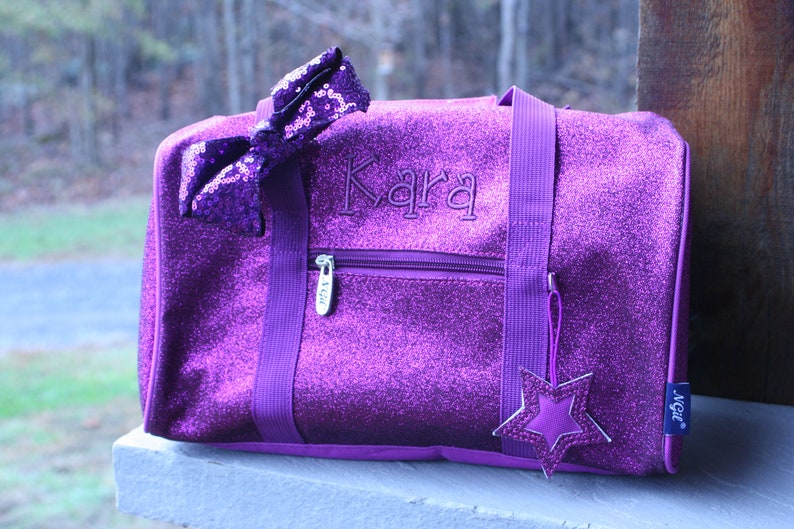 Dance Bag Purple Glitter Mini Duffel Personalized Ballet for Etsy