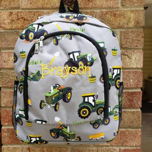 Sac à dos scolaire personnalisé pour tracteur | Cartable pour garçon | École primaire