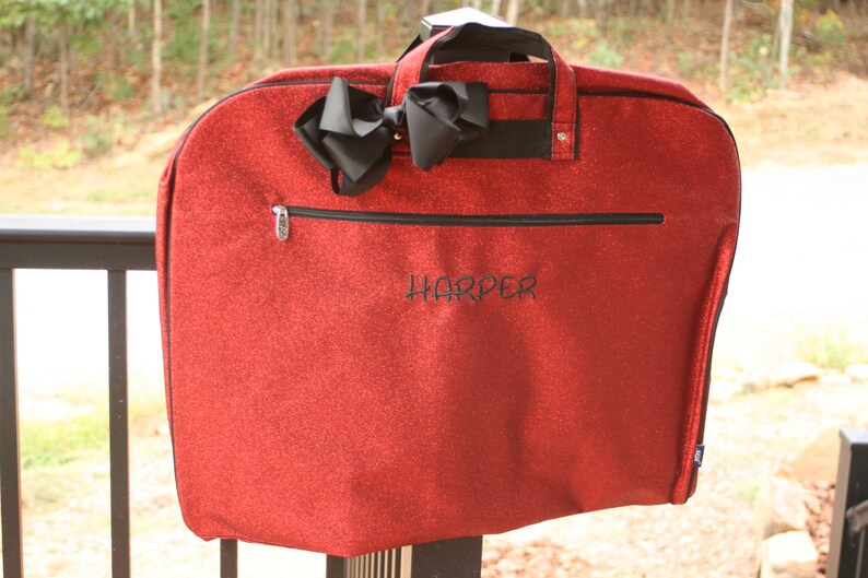 glitter garment bag