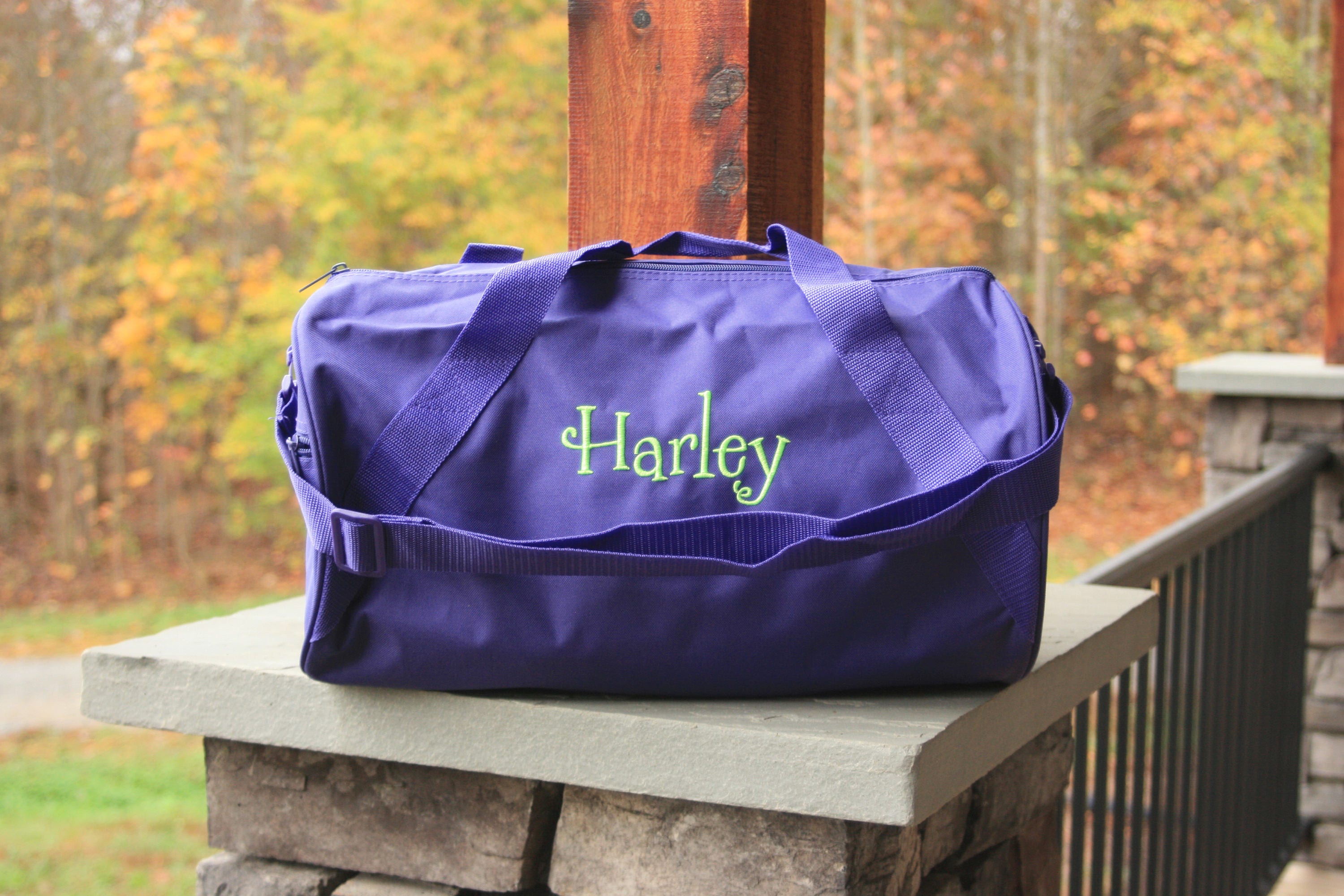 Personalized Gym Bag | Purple Monogrammed Dance Duffle Bag | Sports B…