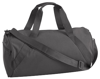 Charcoal Gray Personalized Gym Bag | Monogrammed Duffel | Overnight Bag | Going to Grandmas Bag