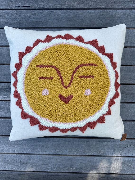 Personalized Punch Needle Canvas Embroidered Aesthetic Boho Sun