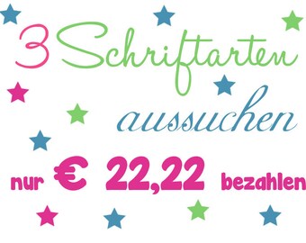 Special Offer-3 fonts 22.22-Offer