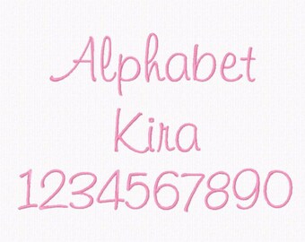 Kira Alphabet Letter Font embroidery files
