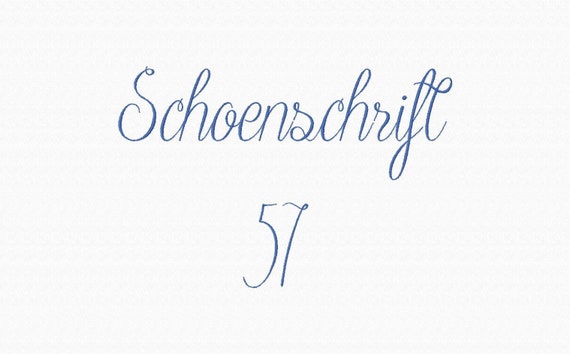 Schonschrift Nr 57 Buchstaben Stickdatei Etsy