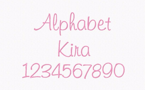 Kira Alphabet Buchstaben Schriftart Stickdateien Etsy
