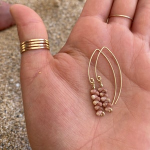 Kahelelani shell Marquis earrings in your choice of material and length