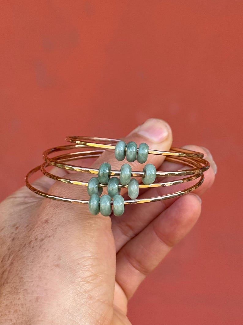Jade trio bangle in your choice of material image 16