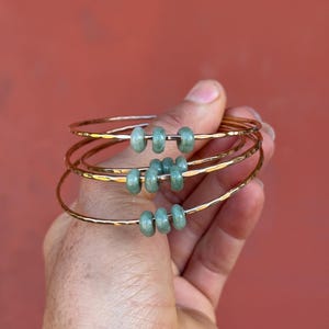 Jade trio bangle in your choice of material image 13