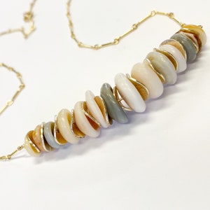 Kauai Puka shell bar necklace in 14k gold fill