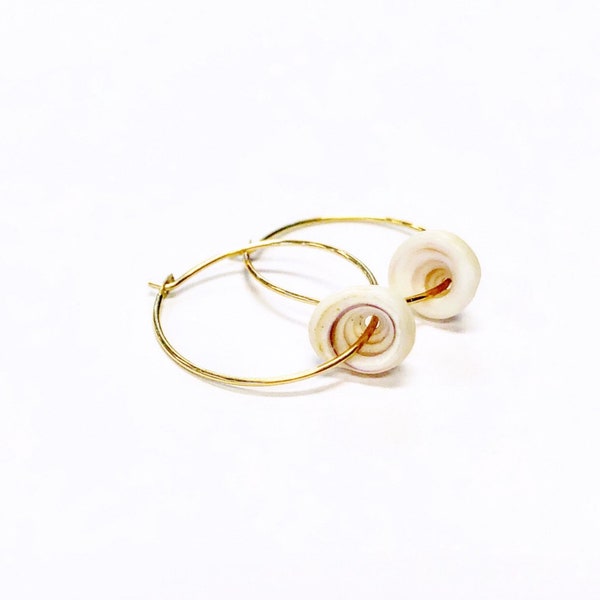 Kauai puka shell hoops in small or large of your choice