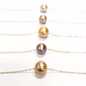 Floating edison pearl necklace