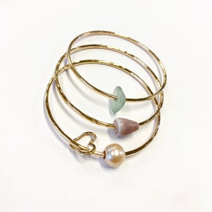 Hammered baby charm or plain bangles