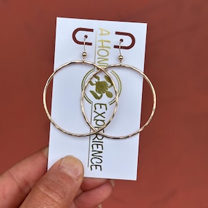 Hammered hoop earrings