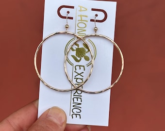 Hammered hoop earrings