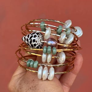 Jade trio bangle in your choice of material image 14