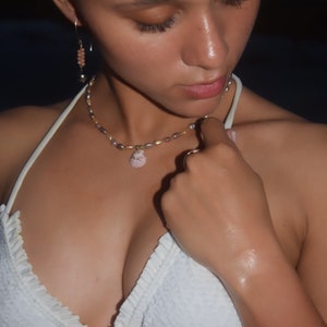 Kahelelani shell & Tahitian pearl Marquis earrings in your choice of material and length bild 7