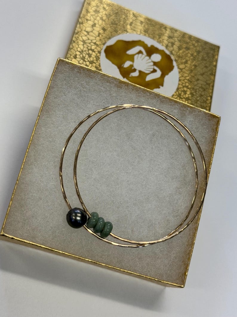 Jade trio bangle in your choice of material image 15