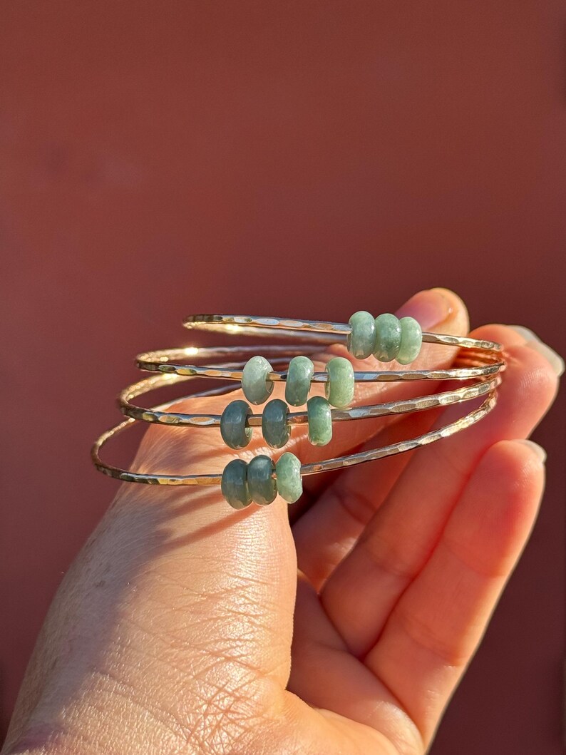 Jade trio bangle in your choice of material image 12