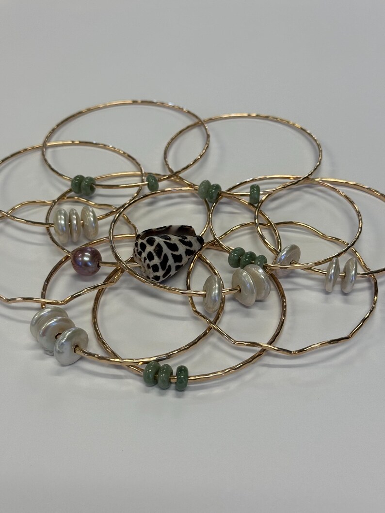 Jade trio bangle in your choice of material image 11