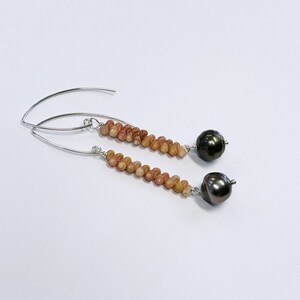 Kahelelani shell & Tahitian pearl Marquis earrings in your choice of material and length bild 9