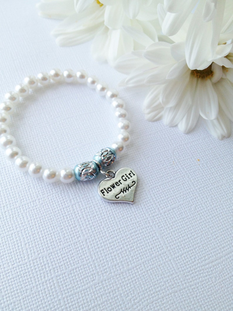 Flower Girl Bracelet Wedding Party Jewelry Bridal Party Etsy
