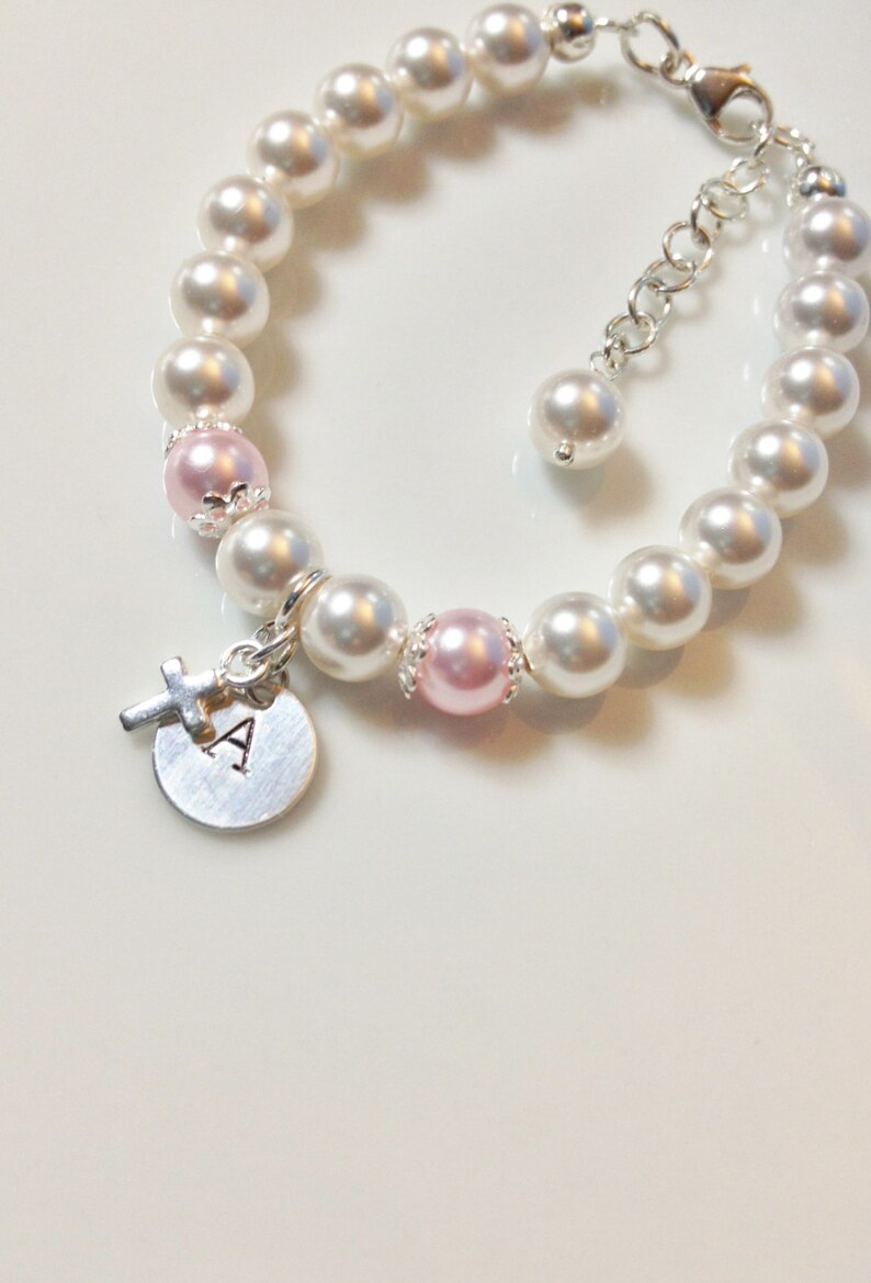 Baby Bracelet Baptism Christening Communion Flower Girl Etsy