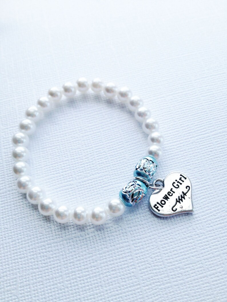 Flower Girl Bracelet Wedding Party Jewelry Bridal Party Etsy