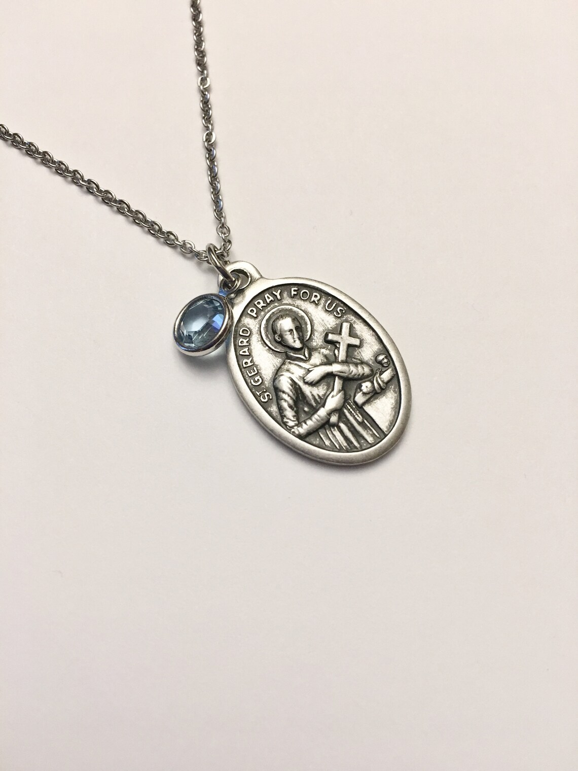 Saint Gerard Medal Womens Necklace Patron Saint of Fertility Etsy
