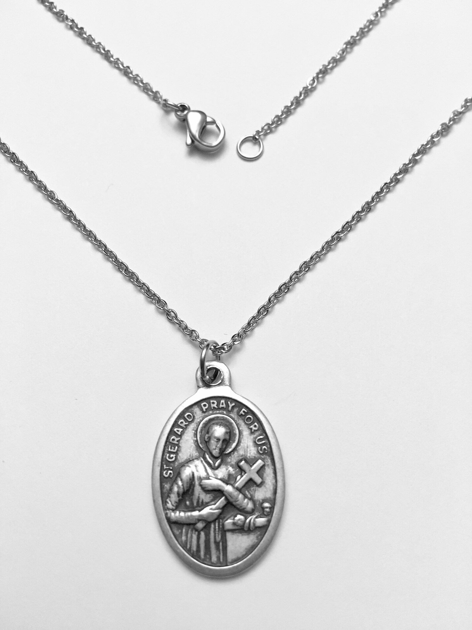Saint Gerard Medal Womens Necklace Patron Saint of Fertility Etsy