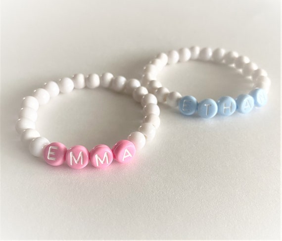 Baby Bracelet, Twin Baby ID Bracelet, Infant Personalized Name