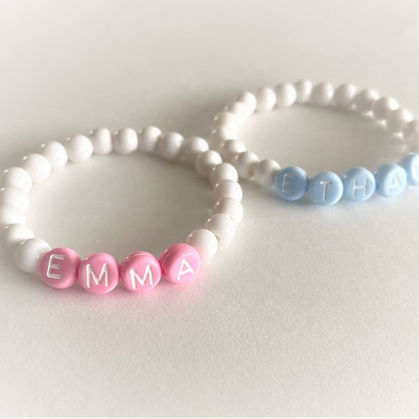 Infant Baby ID Bracelet, Personalized Name Baby Bracelet, Twins, Triplets, Newborn, Toddler, Child, Christening Gift, Baby Shower Gift