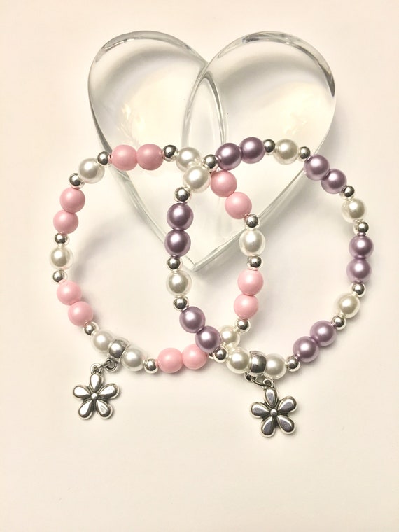 etsy flower girl bracelet